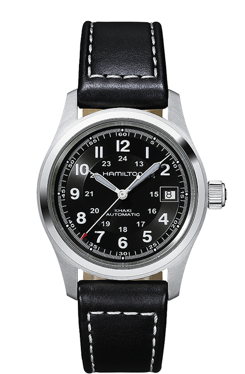 Hamilton Khaki Field Automatic Black Leather H70455733