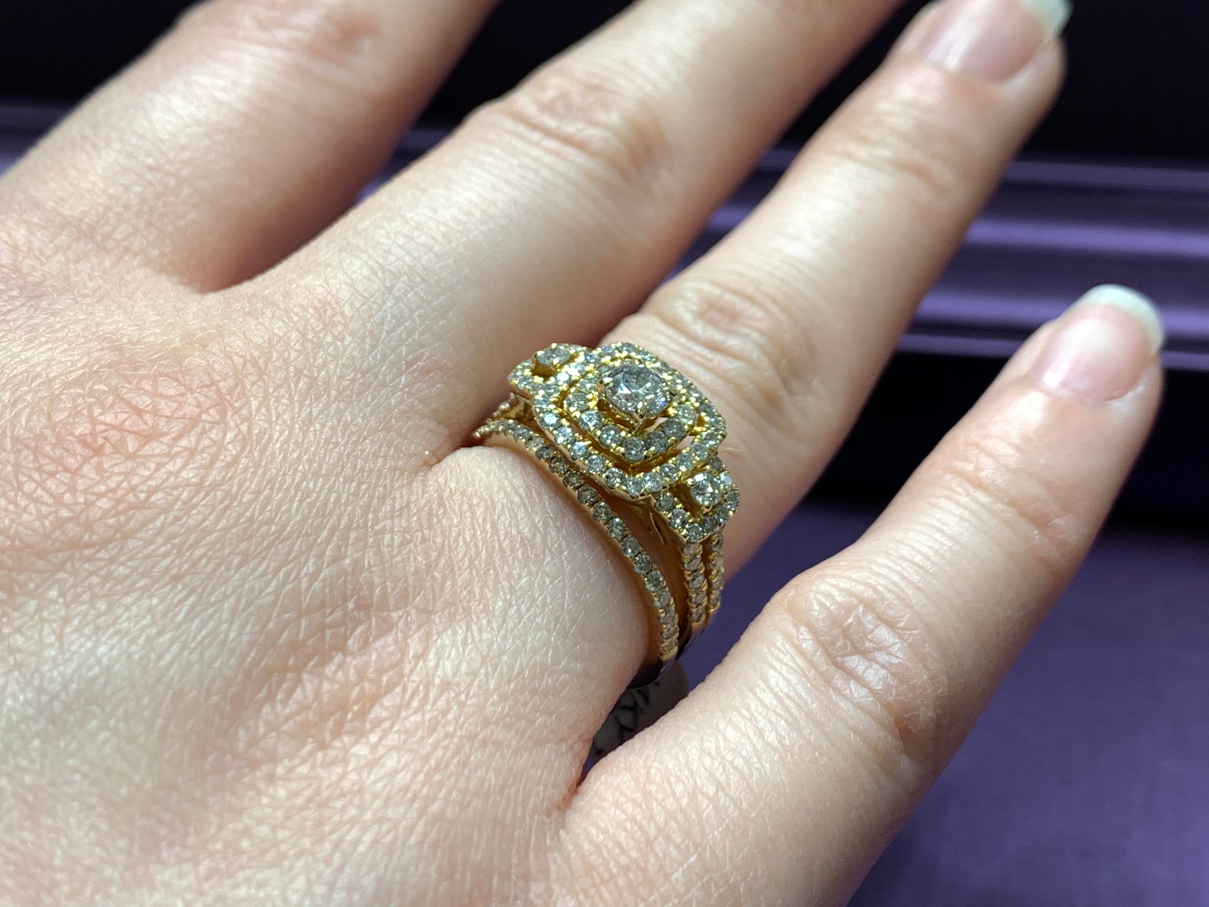 Monica diamond engagement ring with diamond set shoulders – Walter Bourke  Jewellers