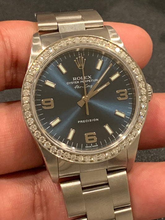 Rolex Air King SS 14000 Blue Dial