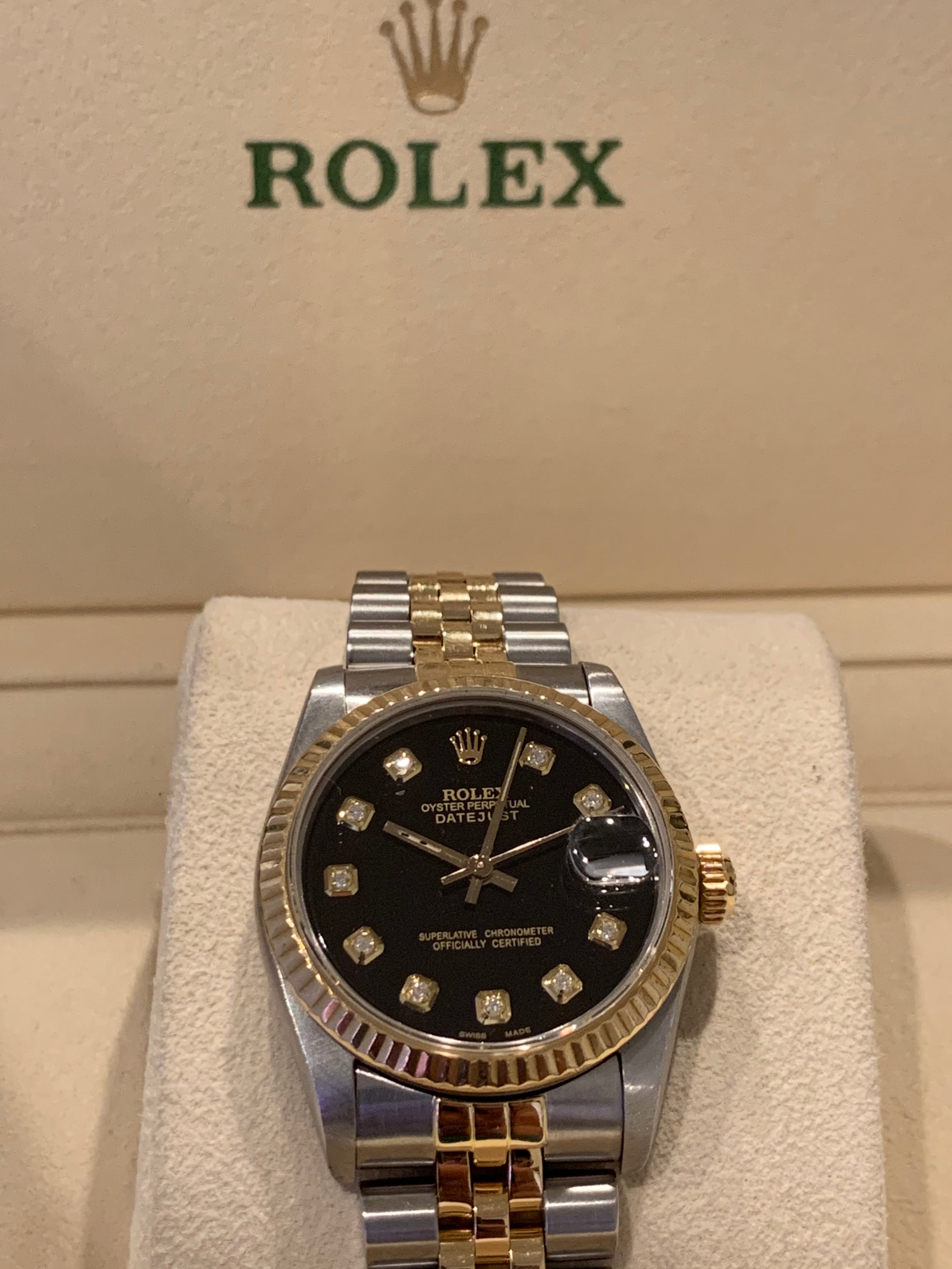 Rolex datejust best sale 31mm black dial