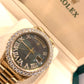Rolex President Day Date 18038 18k Yellow Gold Black Mother of pearl Diamond Bezel