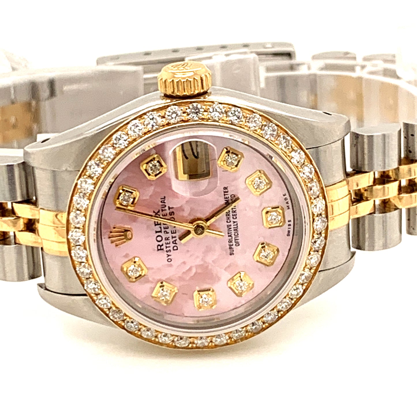Rolex Datejust Ladies 26mm Jubilee Pink Mop with Diamond bezel