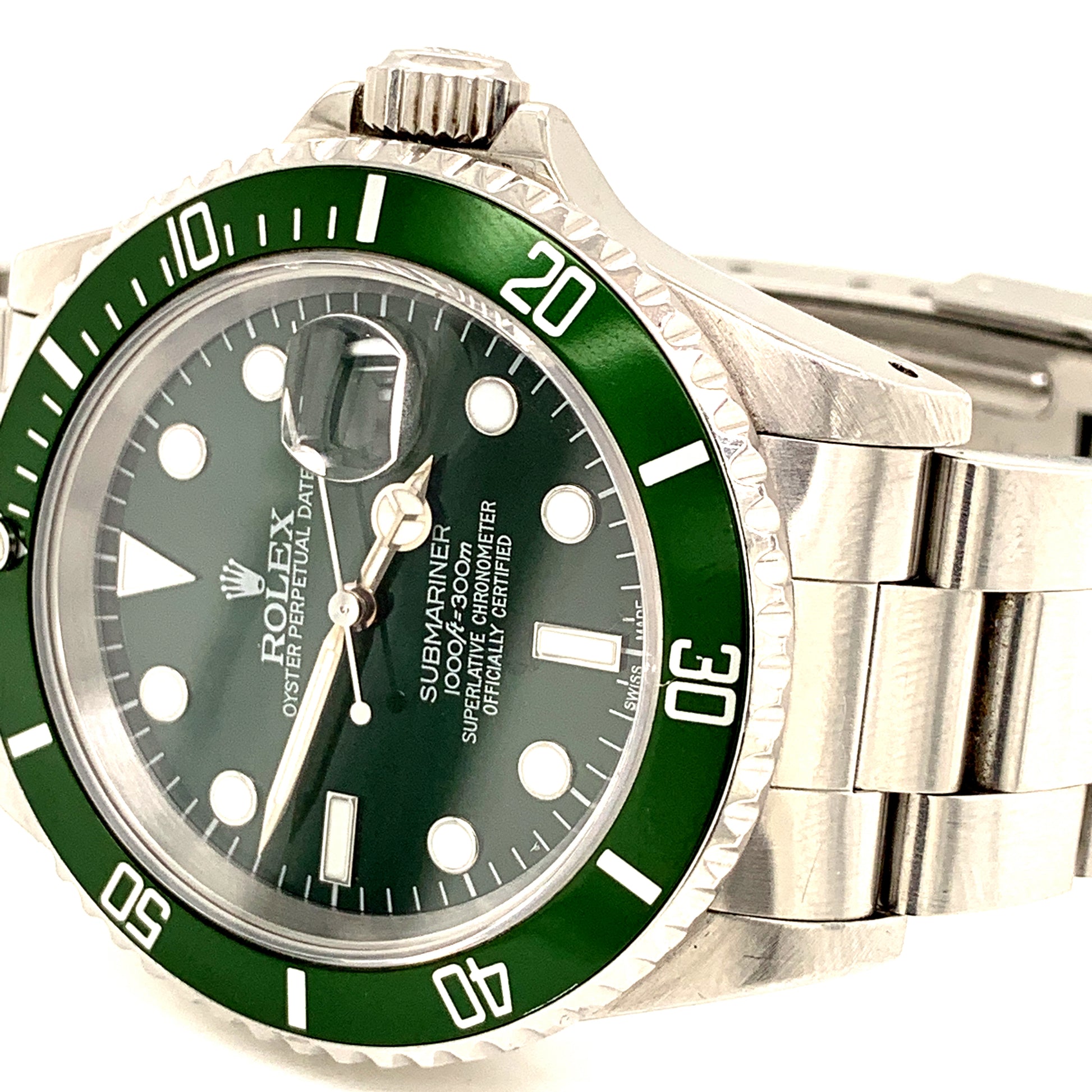 Custom Diamond Set Rolex Submariner Date Hulk Green Dial