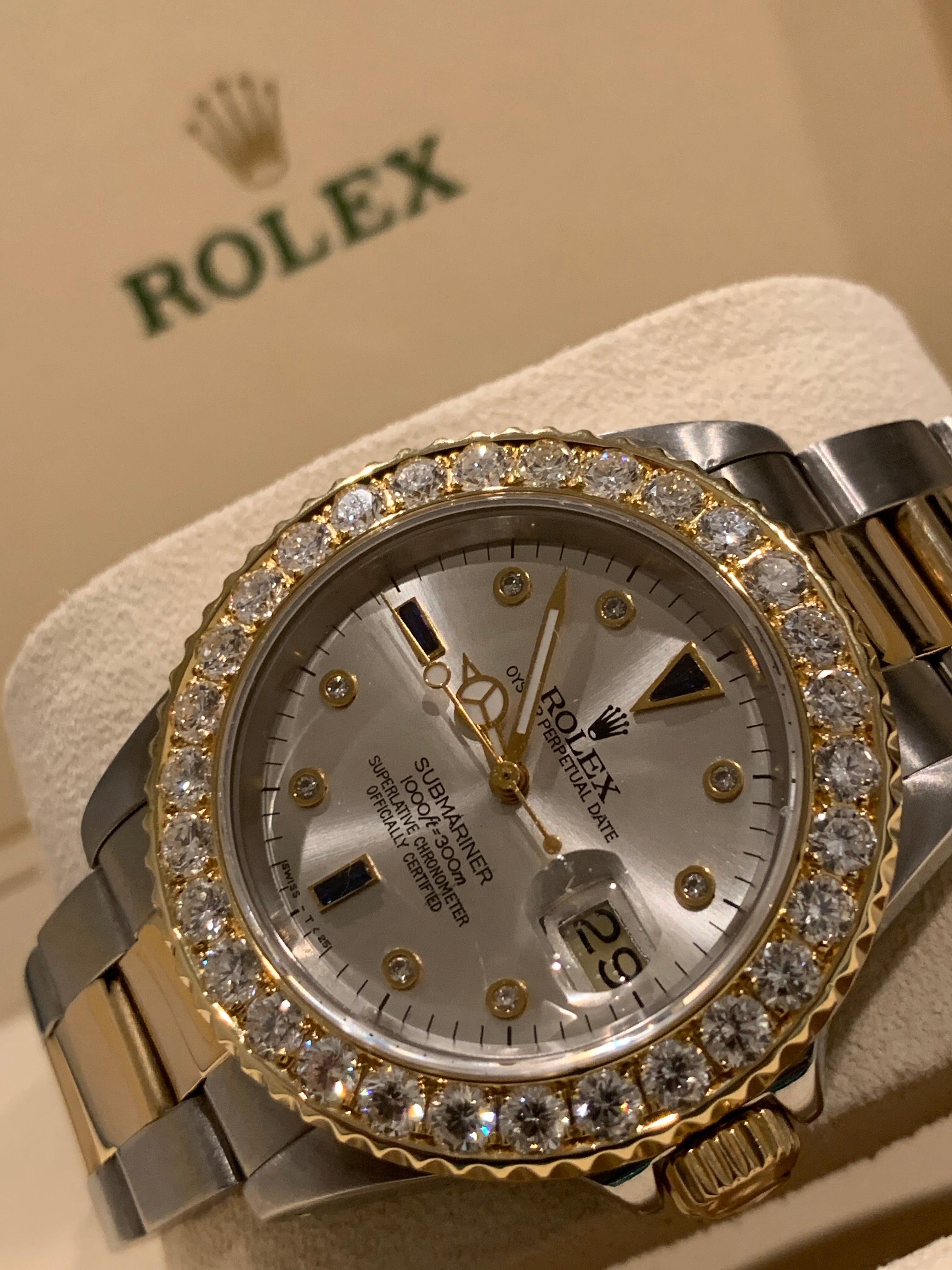 Iced out hotsell submariner rolex