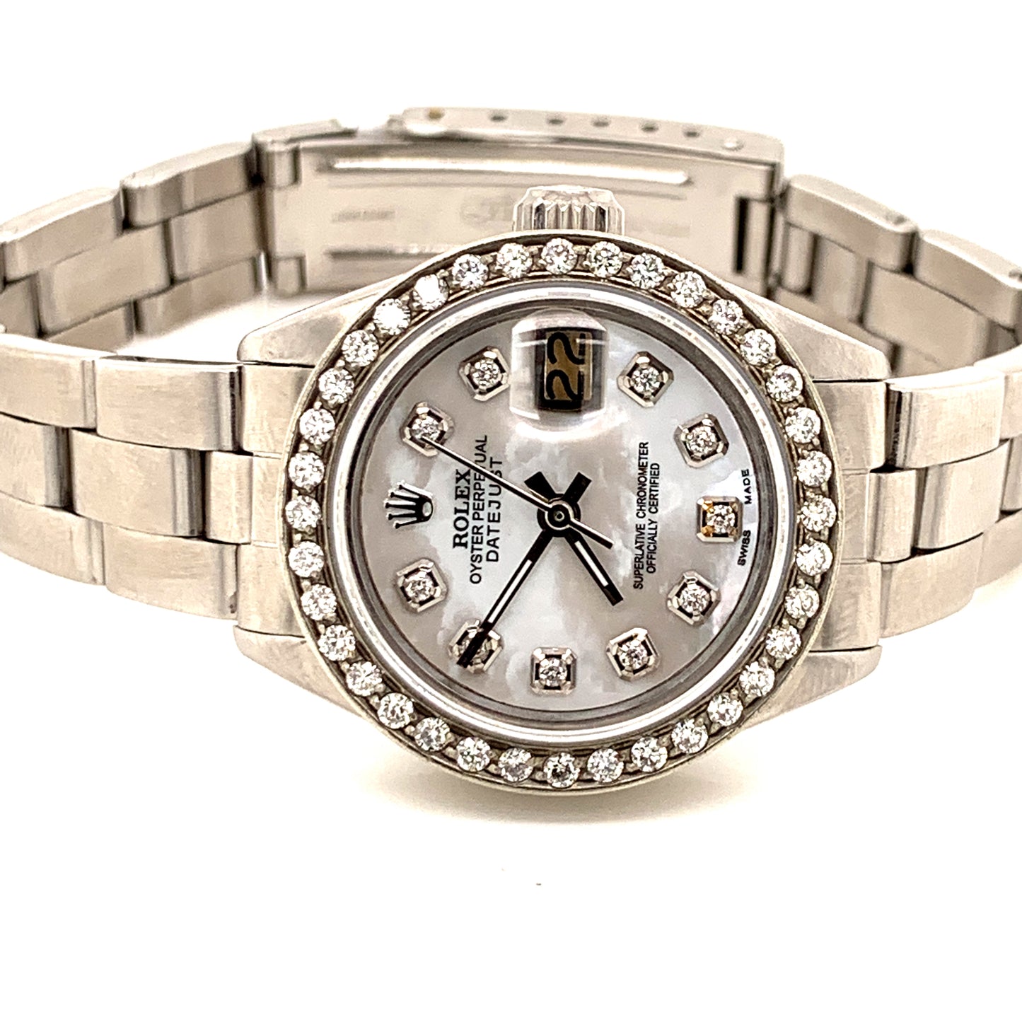 Rolex Ladies Datejust 6916 Diamond Bezel Mother of Pearl Diamond dial