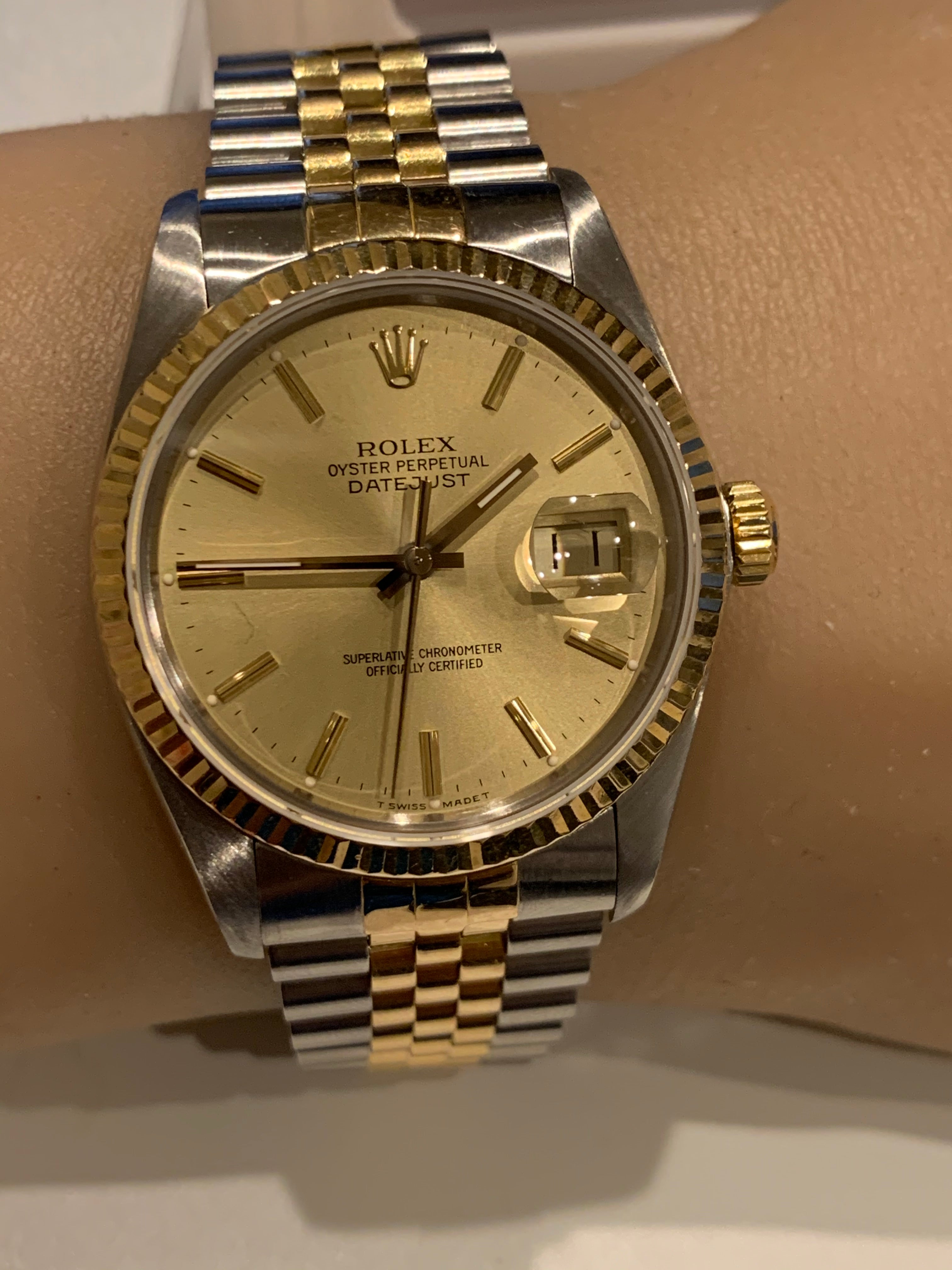 Rolex Datejust 18k/SS 16013 with papers