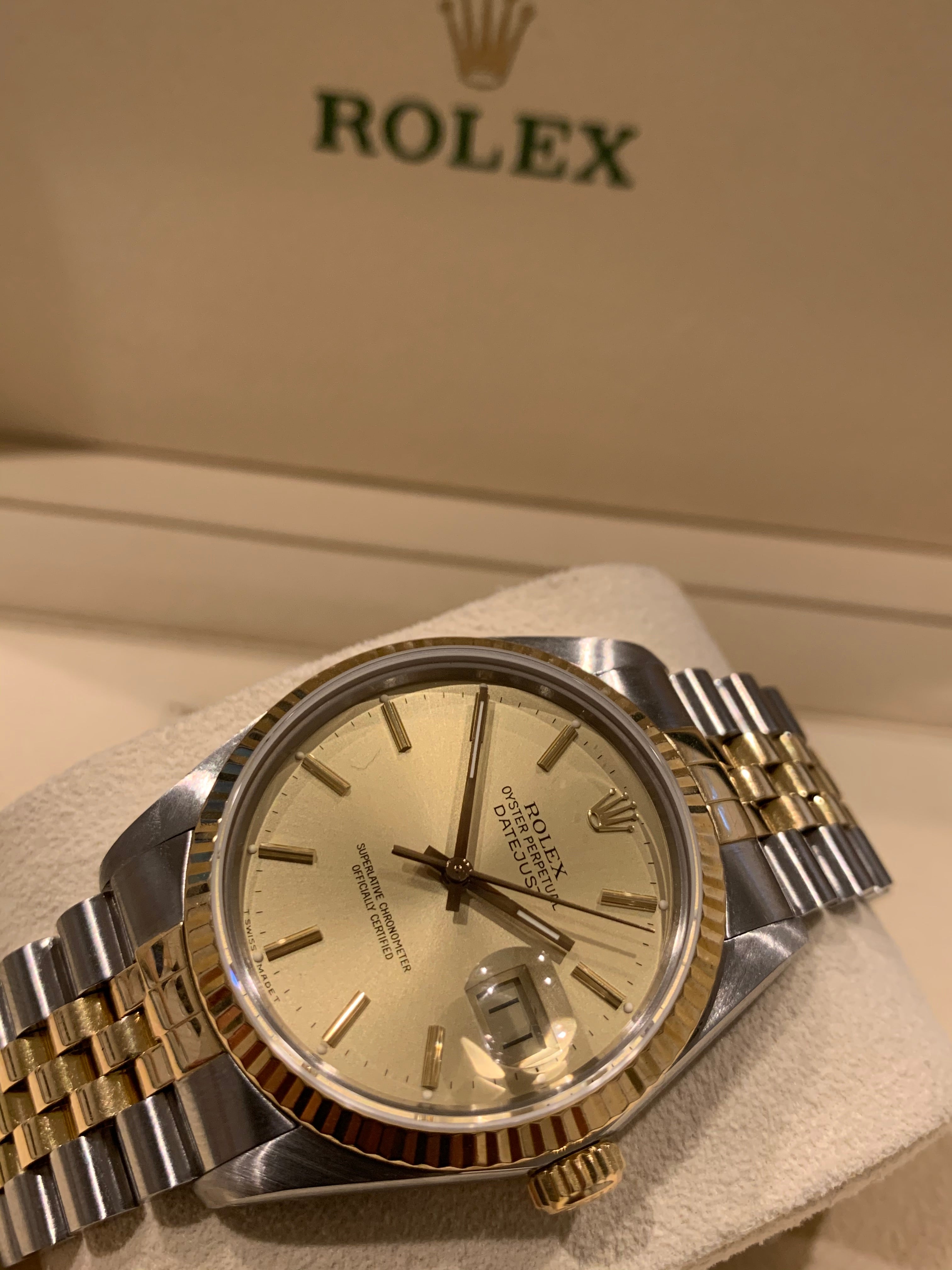 Rolex Datejust 18k/SS 16013 with papers