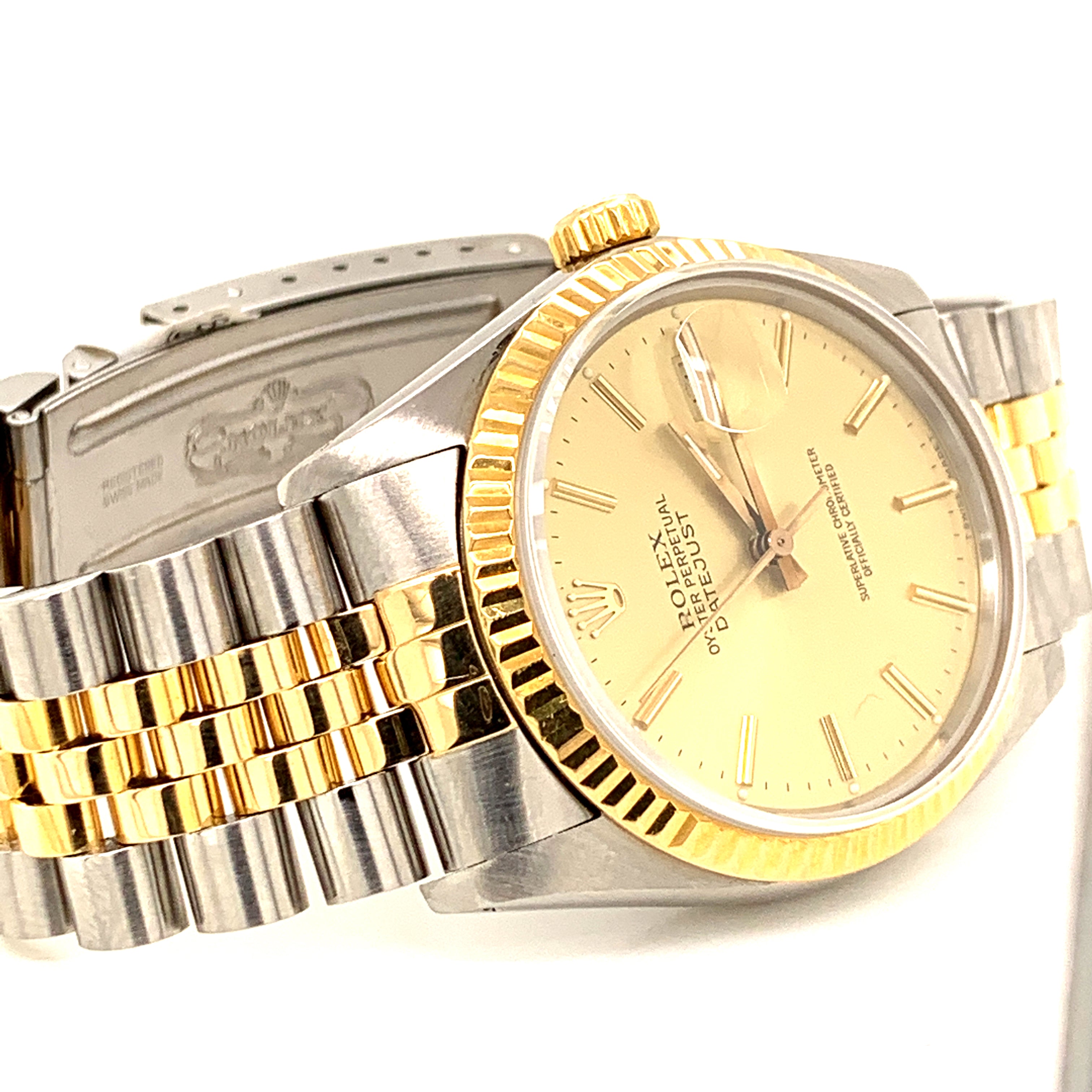 Rolex Datejust 18k/SS 16013 with papers