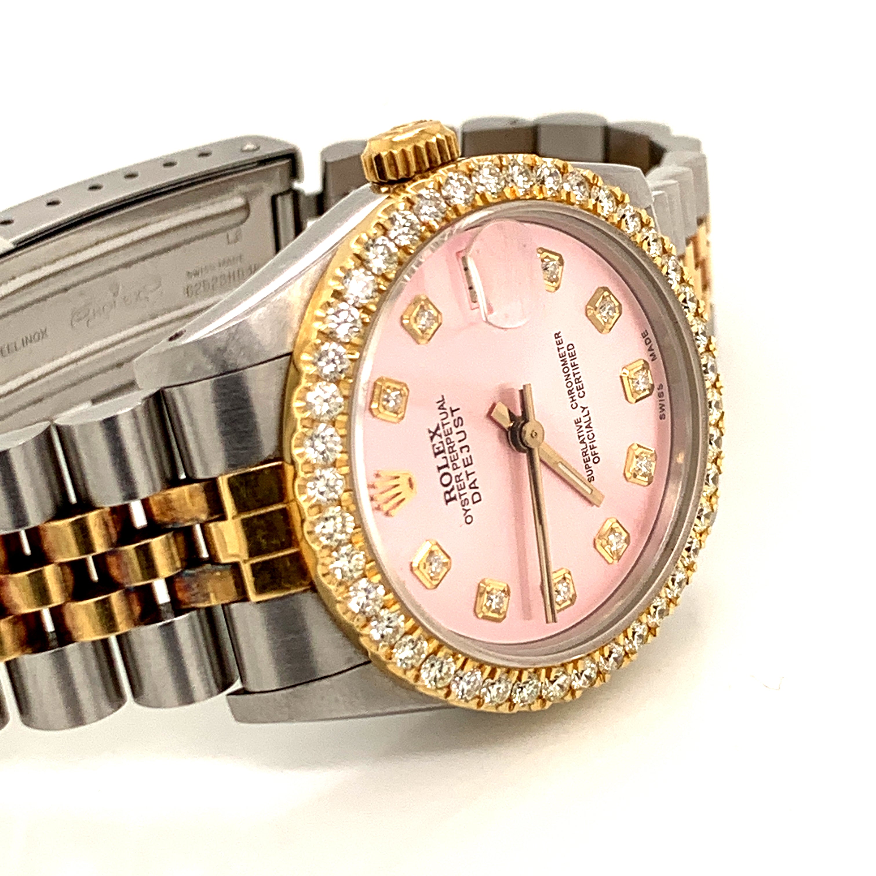 Rolex Datejust 68273 Ladies 31mm Jubilee Pink Diamond Dial with 