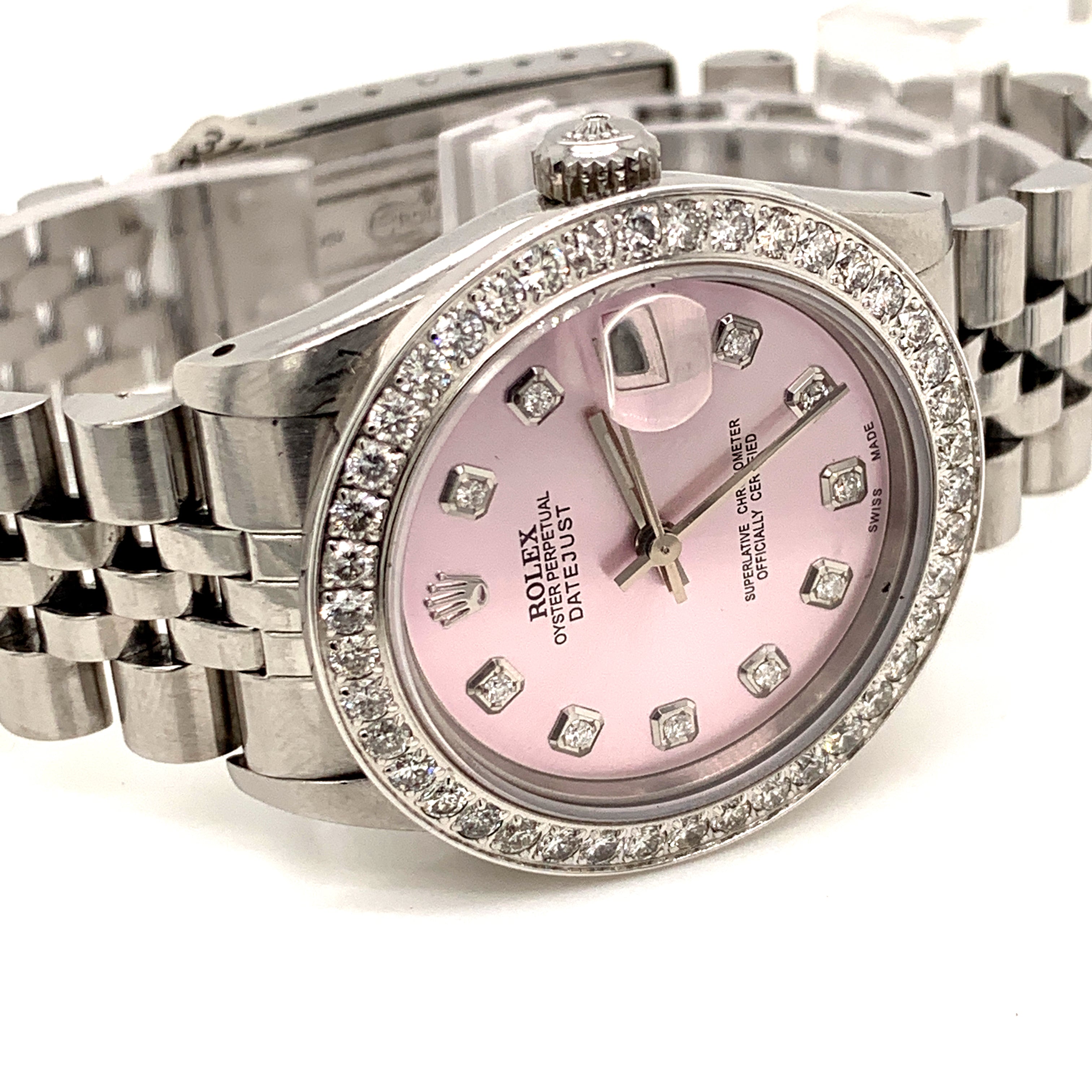 Rolex Datejust 68274 Ladies Stainless Steel 31mm Jubilee Pink