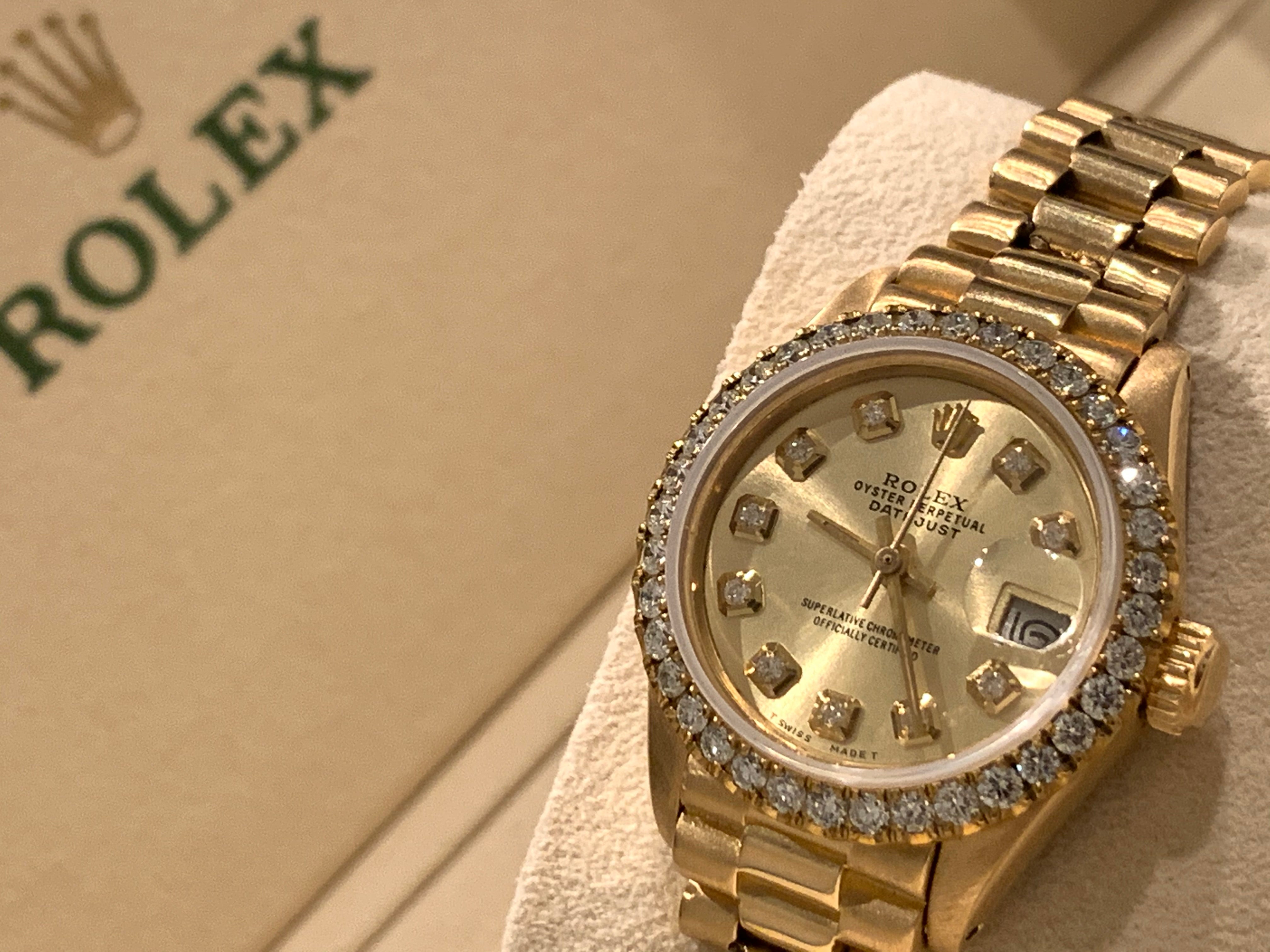 Women's rolex best sale president gold