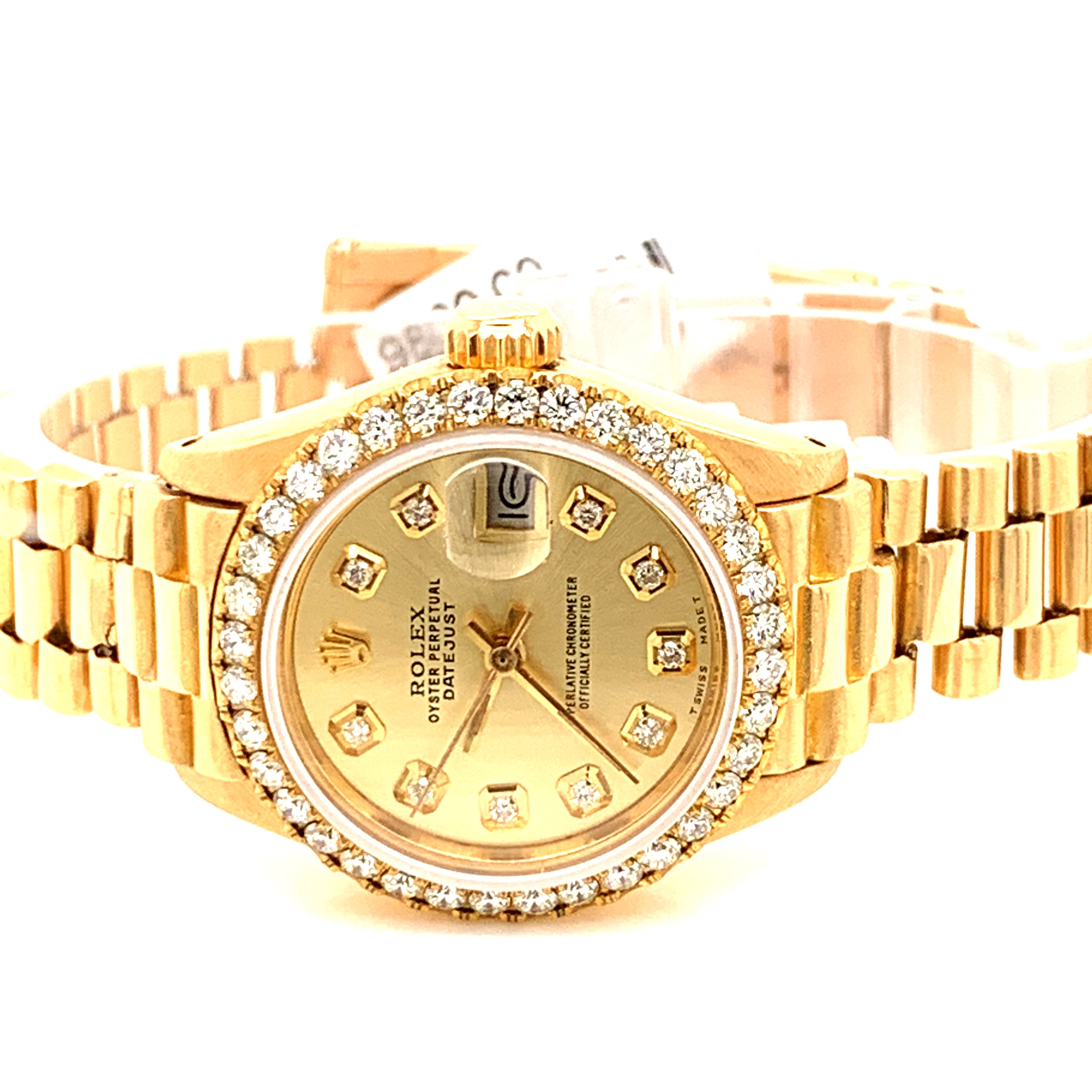 Ladies gold presidential rolex on sale watch