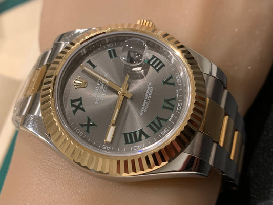 Rolex 116333 Datejust II 18k Stainless Steel 41mm Wimbledon