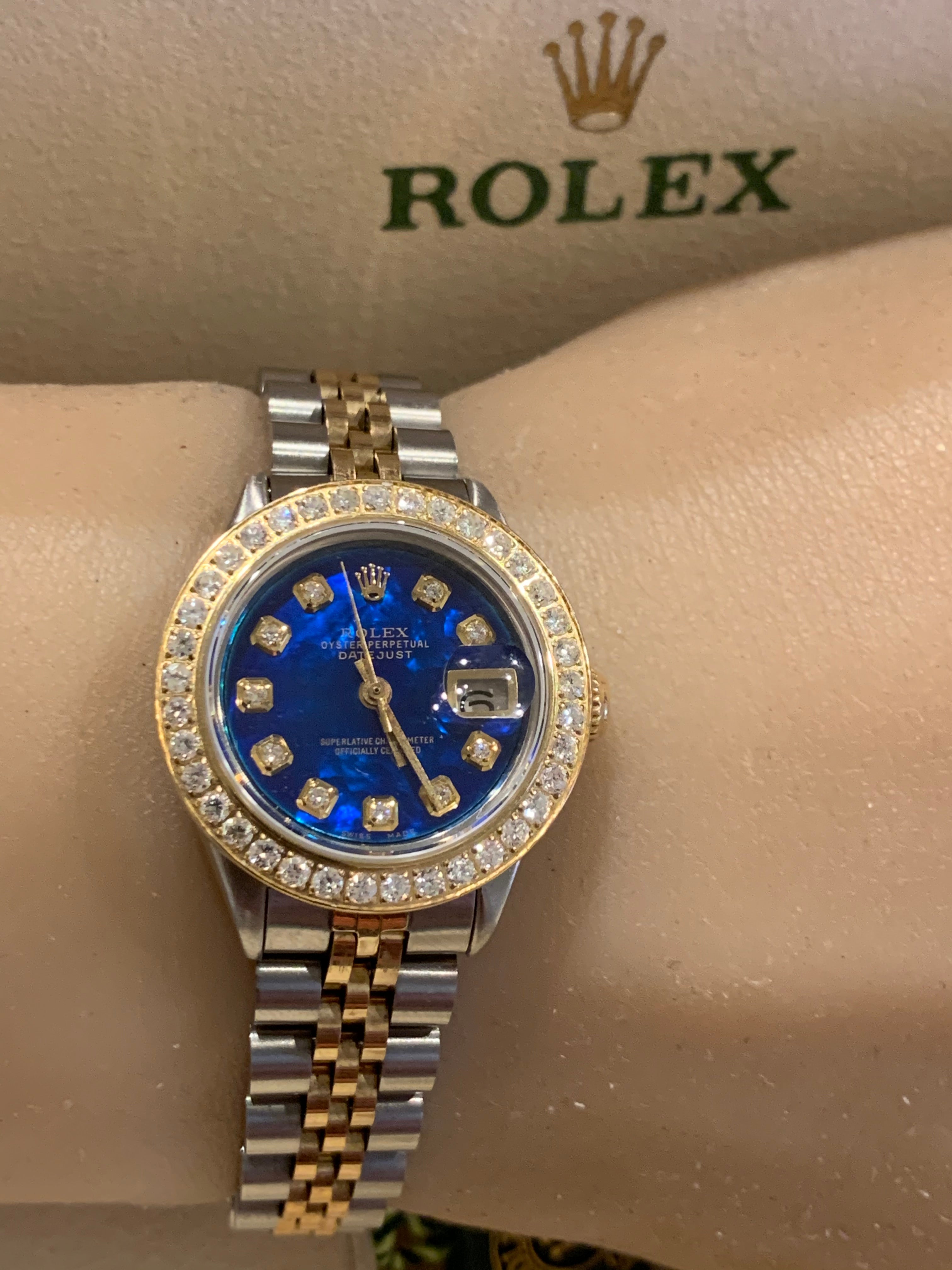 Ladies datejust diamond clearance bezel