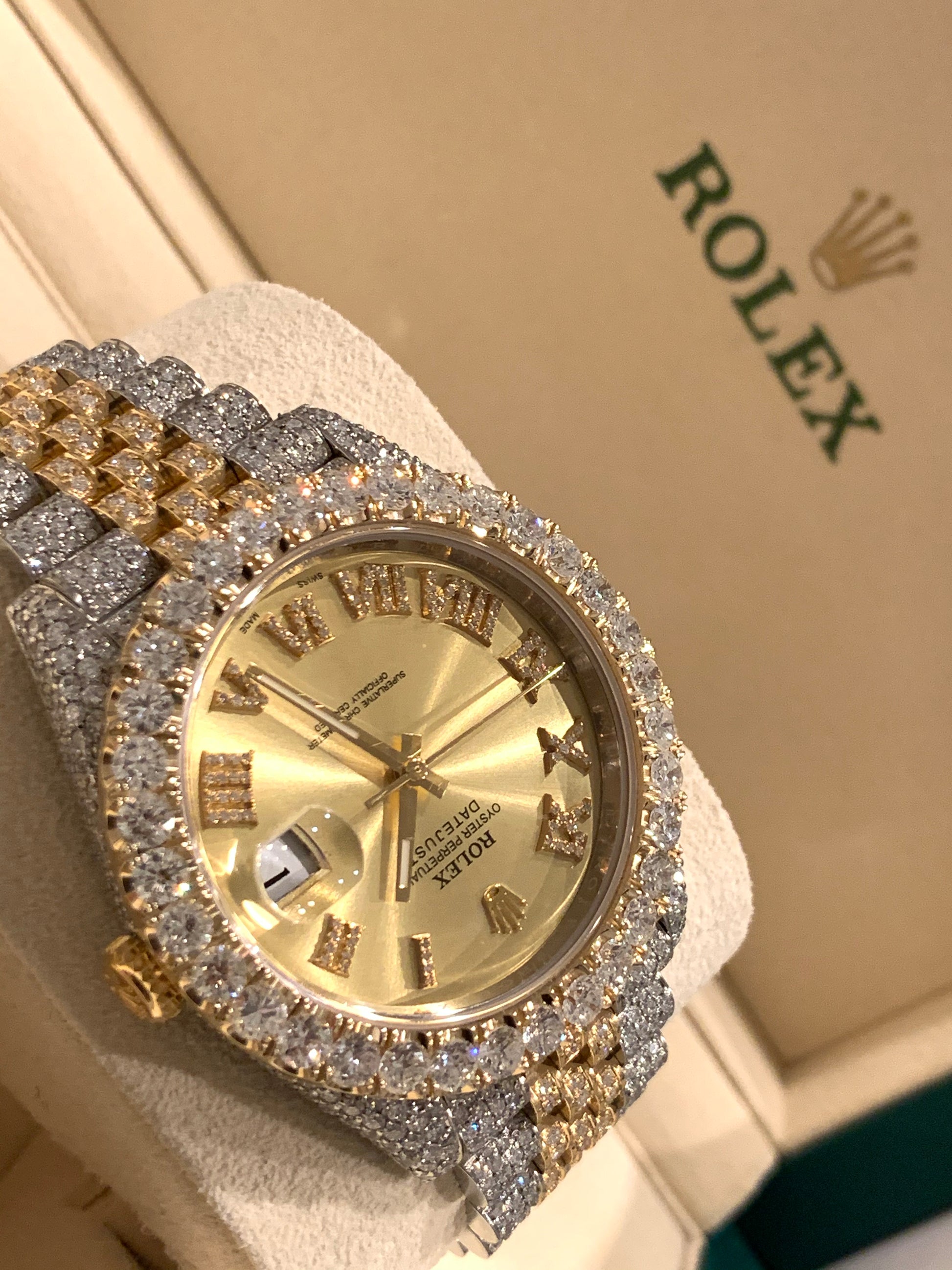 Iced out rolex 41mm Clearance