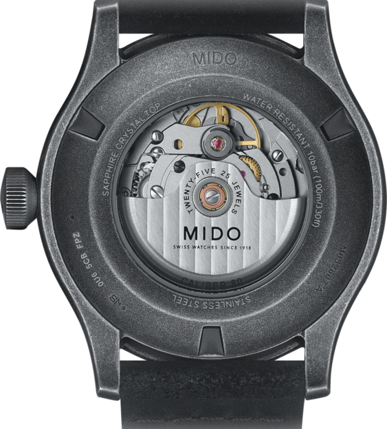 Mido 44mm Multifort Escape Black Dial Black Leather M0326073605009