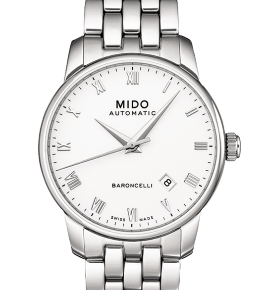 Mido Baroncelli Automatic White Dial Stainless Steel Men's Watch M86004261