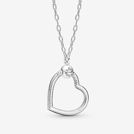 Heart O Pendant & Link Chain Necklace Set