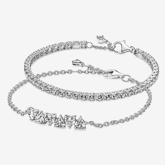 Endless Hearts Sparkling Bracelet Set