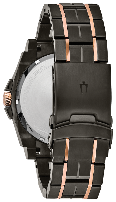 Bulova Precisionist Stainless Black and Rose Tone 98D149