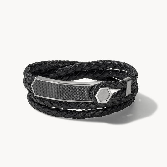 Bulova Men's Marine Star Leather Bracelet J96B028L 