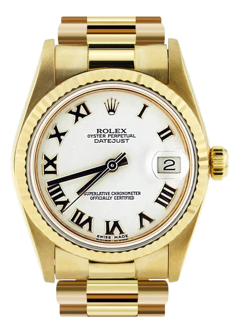 Rolex Datejust Watch For Women | 18K Yellow Gold | 31 Mm