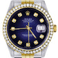 Womens Diamond Gold Rolex Datejust Watch 16233 | 36Mm | Blue Dial | Jubilee Band