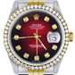 Womens Gold Rolex Datejust Watch 16233 | 36Mm | Red Dial | Jubilee Band