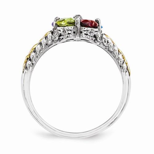 Sterling Silver 14k Five Stone Mother s Ring Monica Jewelers