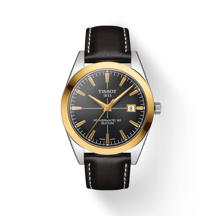 TISSOT GENTLEMAN POWERMATIC 80 SILICIUM SOLID 18K GOLD BEZEL - T927.407.46.061.01