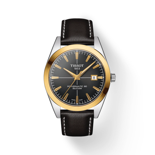 TISSOT GENTLEMAN POWERMATIC 80 SILICIUM SOLID 18K GOLD BEZEL - T927.407.46.061.01