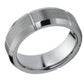 Tungsten wedding band 7mm beveled edge with vertical groves