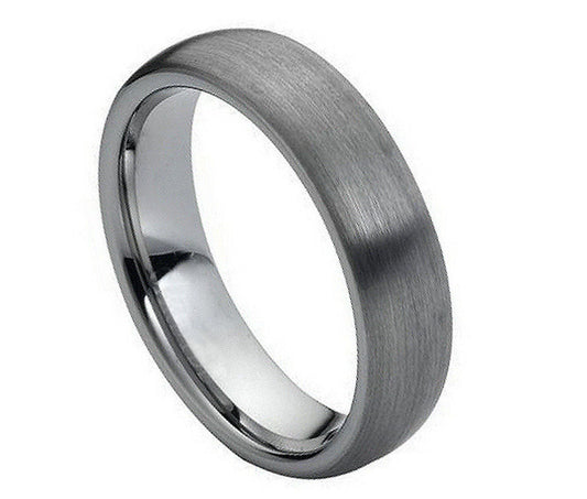 Tungsten 6mm matte finish rounded band