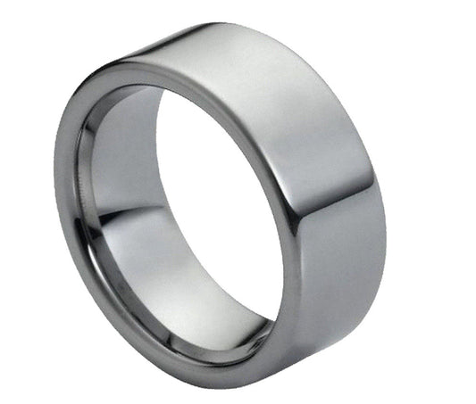 Tungsten Carbide 9mm Flat Wedding Band