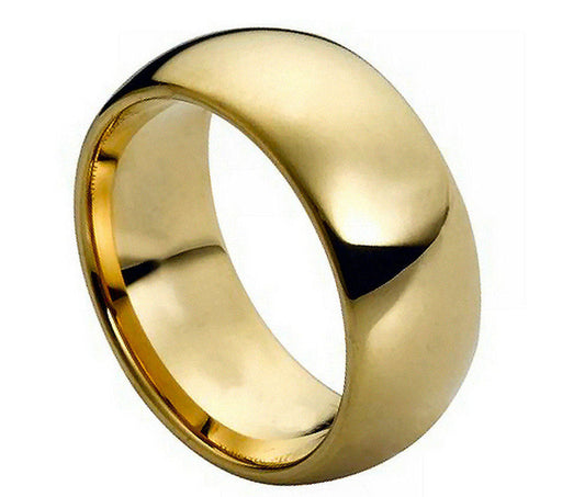 Gold Plated Tungsten Carbide Wedding band