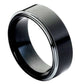 Black Tungsten Carbide Flat Wedding band 8mm