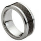8mm Tungsten Carbide wedding band with  Carbon Fiber Inlay