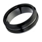 Tungsten Carbide Black Wedding Band 8mm Bevel edge and grooved