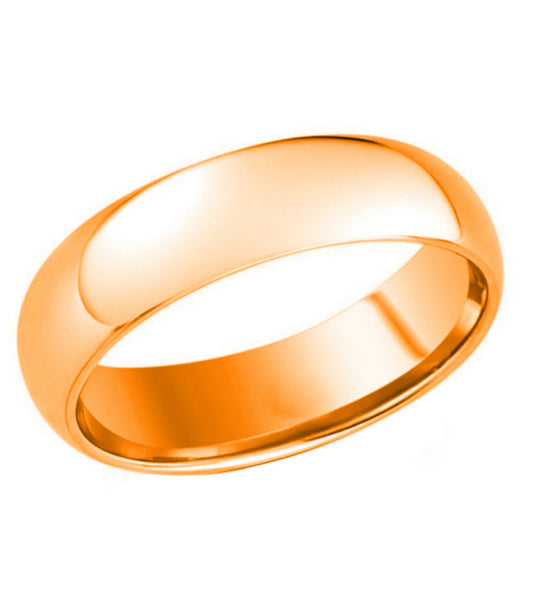 Rose Gold Plated Tungsten Carbide Wedding band