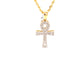 10k Yellow Gold and diamond Ankh Pendant with chain