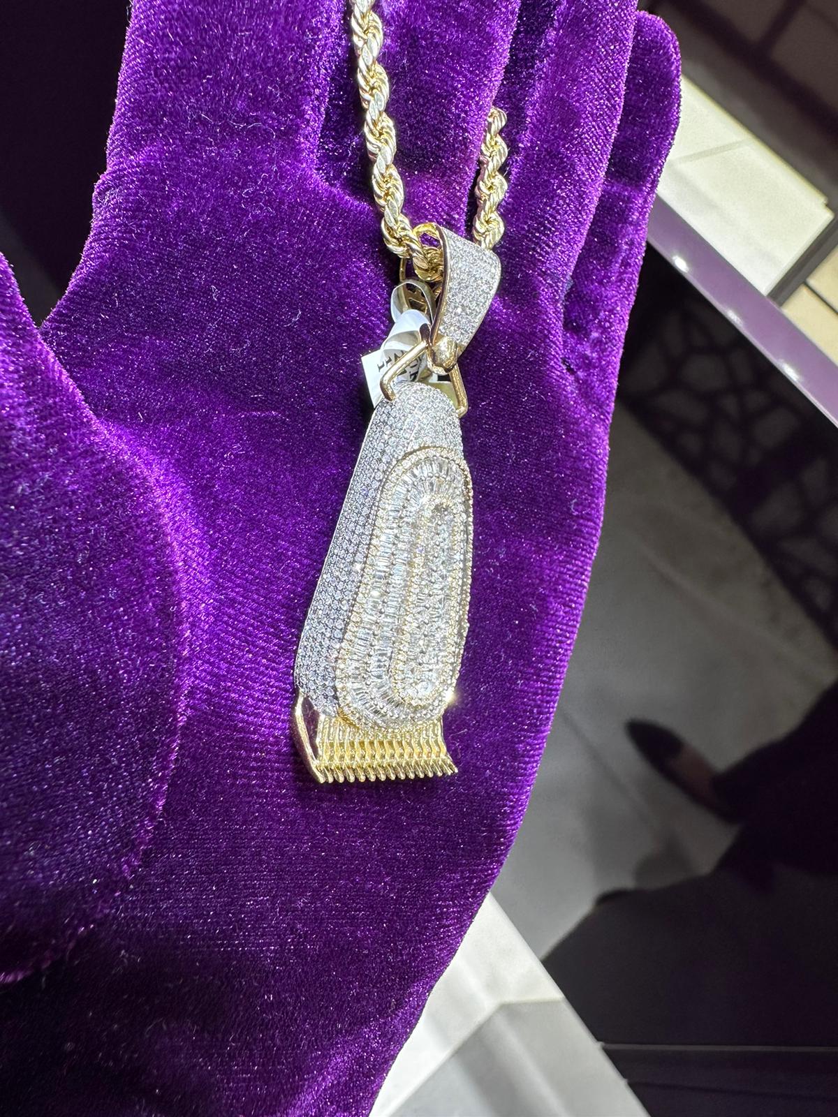 Gold barber pendant shop