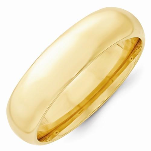 14k Yellow Gold 6mm Standard Comfort Fit Band - AydinsJewelry