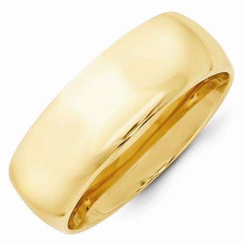 14k Yellow Gold 8mm Standard Comfort Fit Band - AydinsJewelry