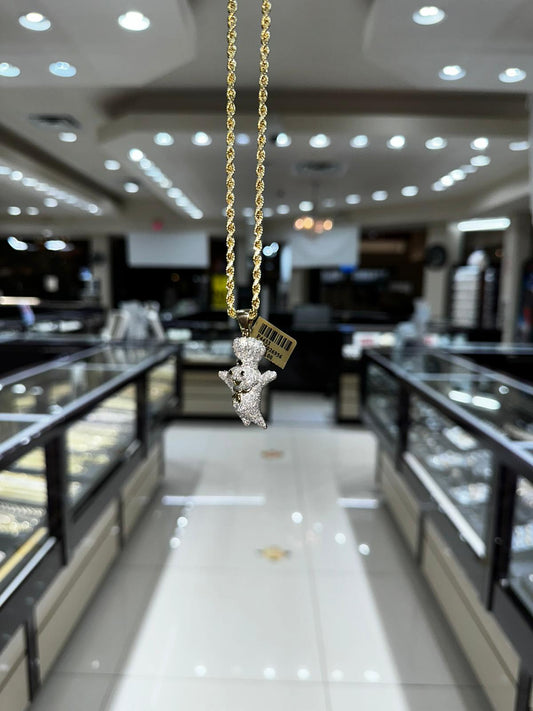10k yellow gold 1.75ctw Pillsbury Doughboy pendant
