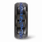Edward Mirell Black Ti Patterned Blue Anodized Polished Ring - 9mm - AydinsJewelry