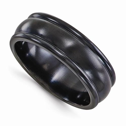 Edward Mirell Titanium Black Ti Triple Domed - 7mm - AydinsJewelry