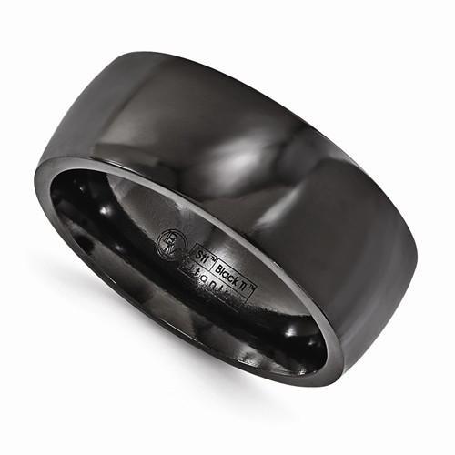 Edward Mirell Titanium Black Ti Ring - 8mm - AydinsJewelry