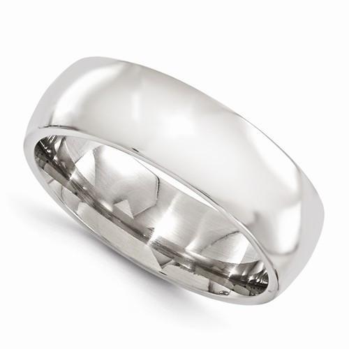 Edward Mirell Titanium Polished Band - 7mm - AydinsJewelry