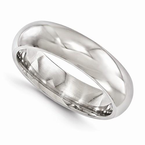 Edward Mirell Titanium Polished Band - 6mm - AydinsJewelry