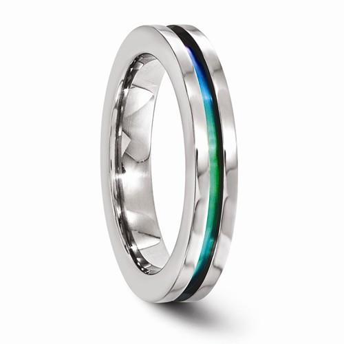 Edward Mirell Titanium Anodized Ring - 4mm - AydinsJewelry